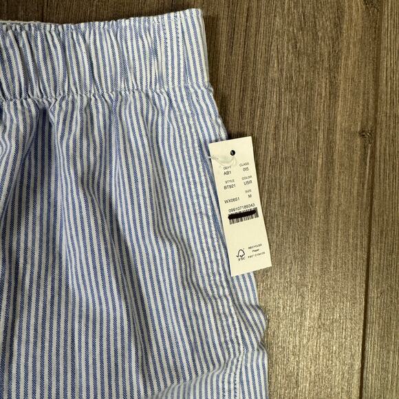 J.Crew Boxer Short Mens M University Stripe Rain Broken-in Organic Cotton Oxford - Picture 4 of 7